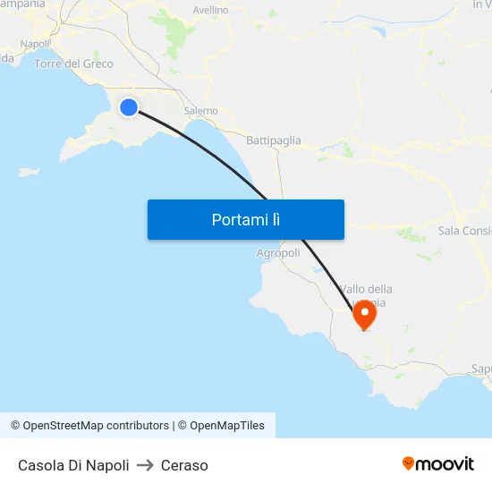 Casola Di Napoli to Ceraso map