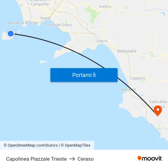 Capolinea Piazzale Trieste to Ceraso map