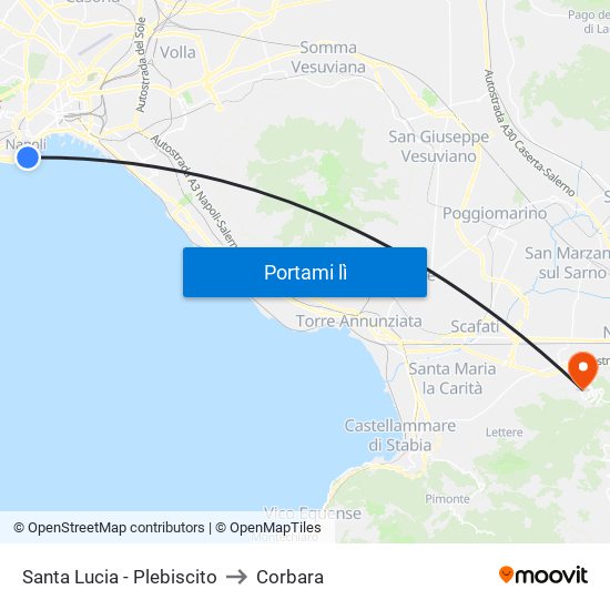 Santa Lucia - Plebiscito to Corbara map