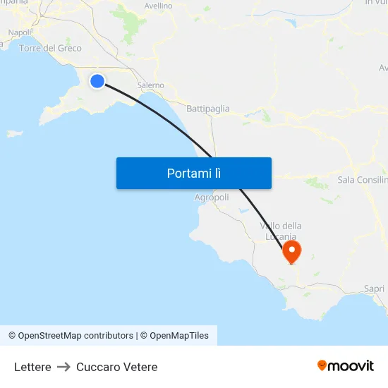 Lettere to Cuccaro Vetere map