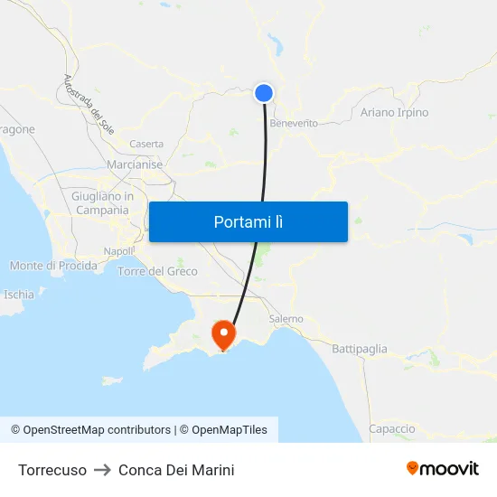 Torrecuso to Conca Dei Marini map
