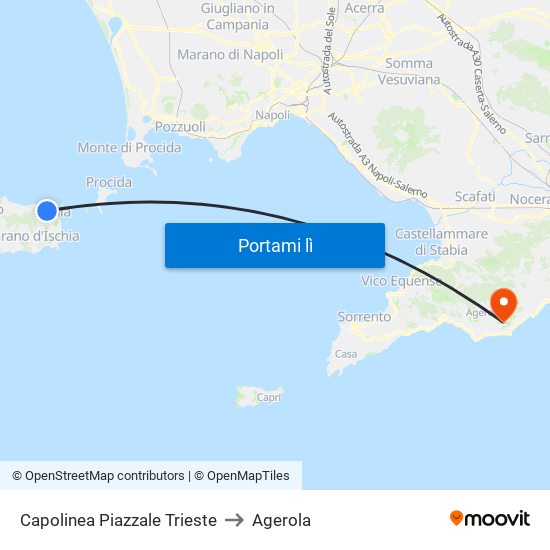 Capolinea Piazzale Trieste to Agerola map