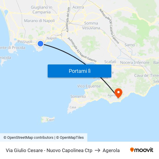 Via Giulio Cesare - Nuovo Capolinea Ctp to Agerola map