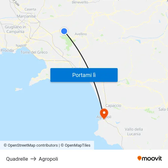 Quadrelle to Agropoli map
