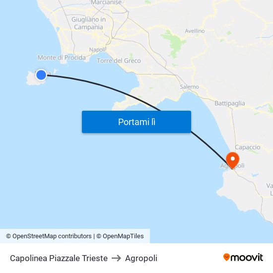 Capolinea Piazzale Trieste to Agropoli map