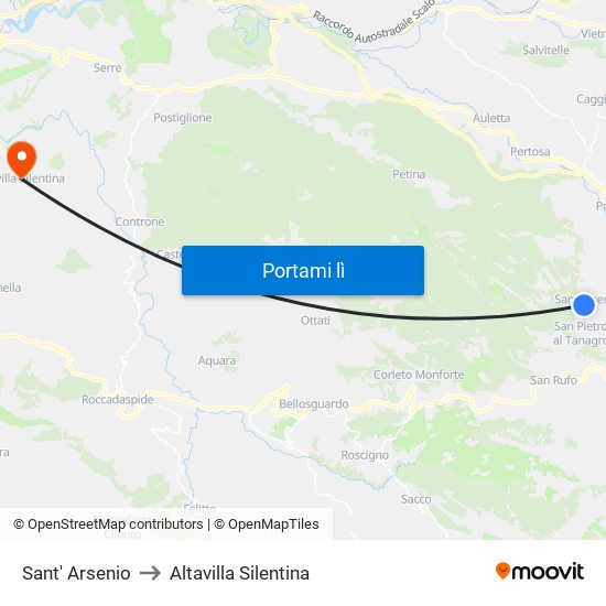Sant' Arsenio to Altavilla Silentina map