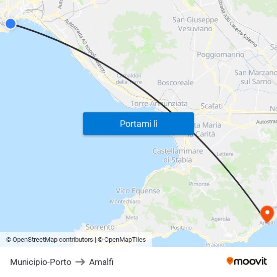 Municipio to Amalfi map
