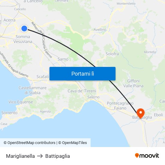 Mariglianella to Battipaglia map