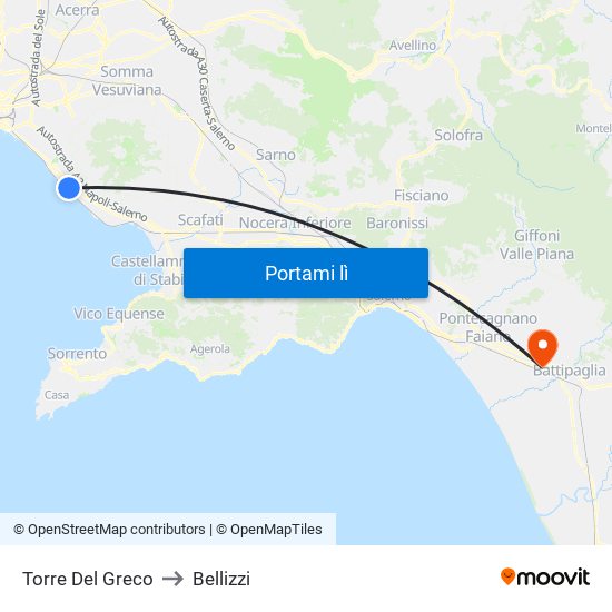 Torre Del Greco to Bellizzi map