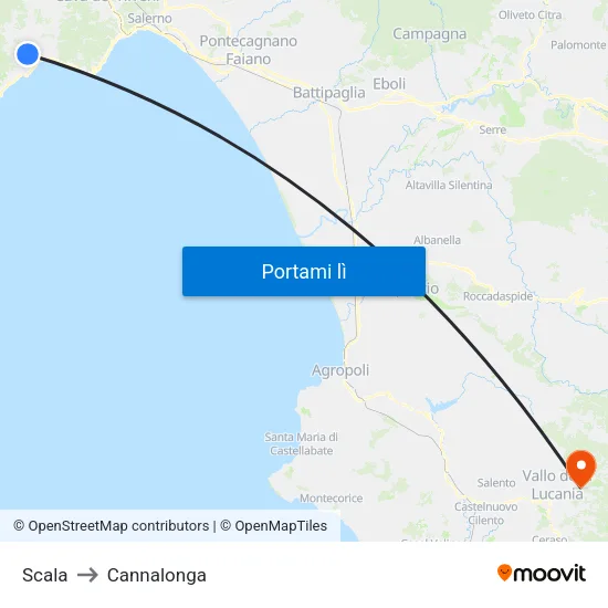 Scala to Cannalonga map