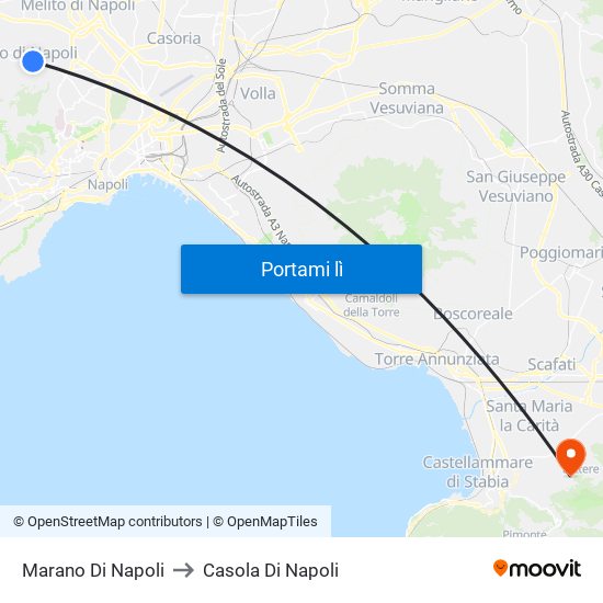 Marano Di Napoli to Casola Di Napoli map