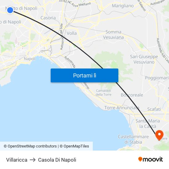 Villaricca to Casola Di Napoli map