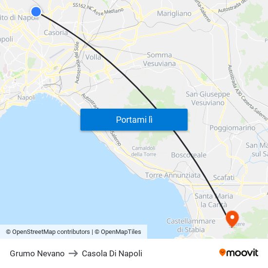 Grumo Nevano to Casola Di Napoli map