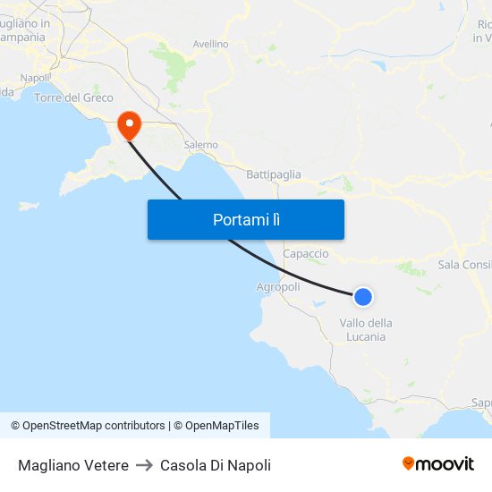 Magliano Vetere to Casola Di Napoli map