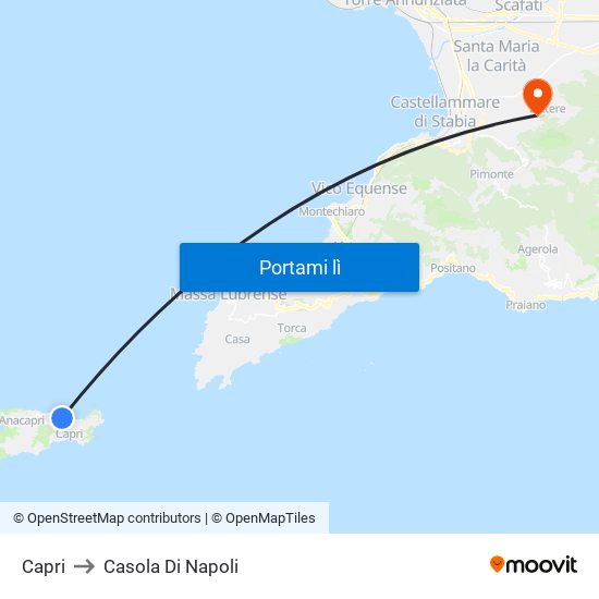 Capri to Casola Di Napoli map