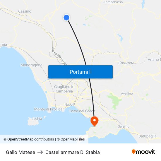 Gallo Matese to Castellammare Di Stabia map