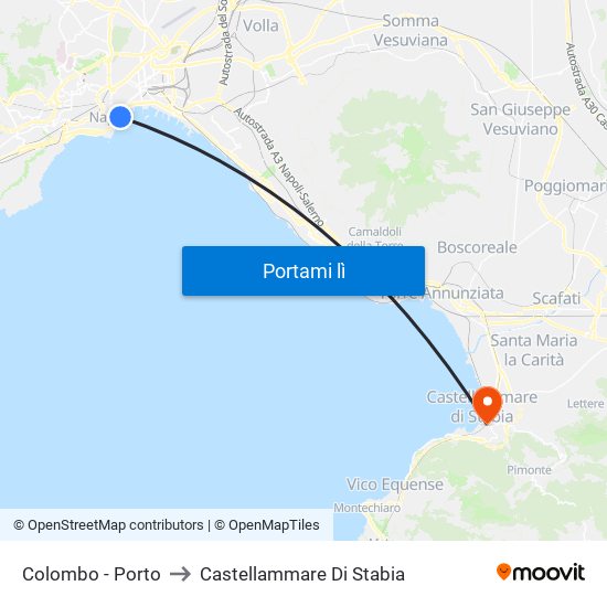 Colombo - Porto to Castellammare Di Stabia map
