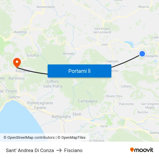 Sant' Andrea Di Conza to Fisciano map