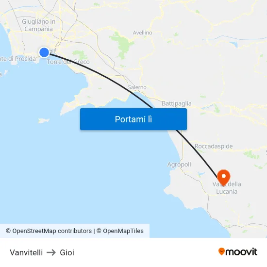 Vanvitelli to Gioi map