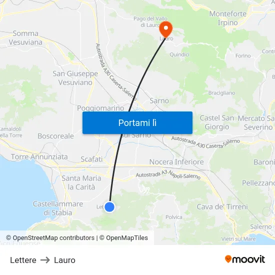 Lettere to Lauro map
