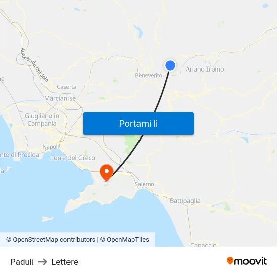 Paduli to Lettere map