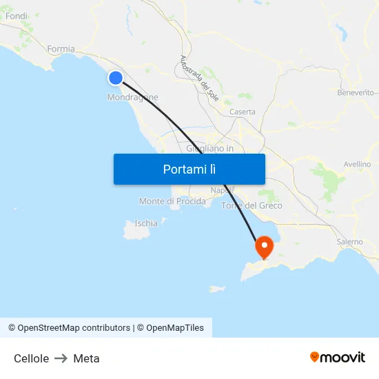 Cellole to Meta map