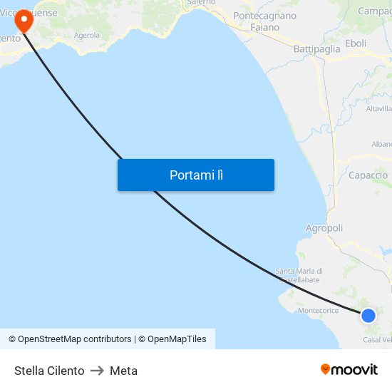Stella Cilento to Meta map