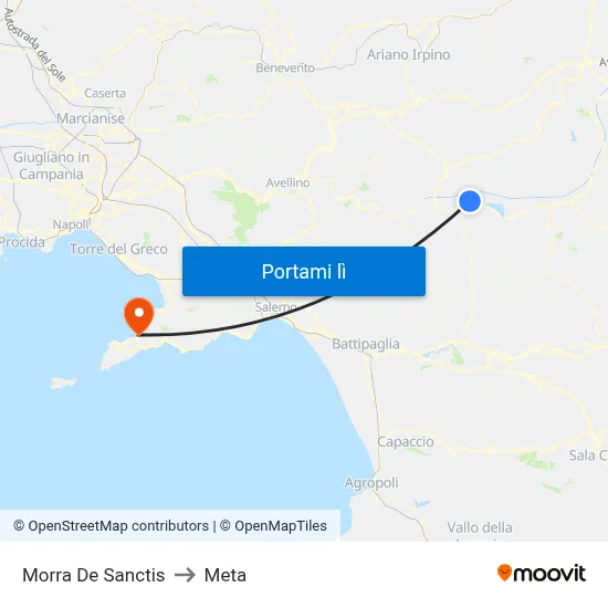 Morra De Sanctis to Meta map