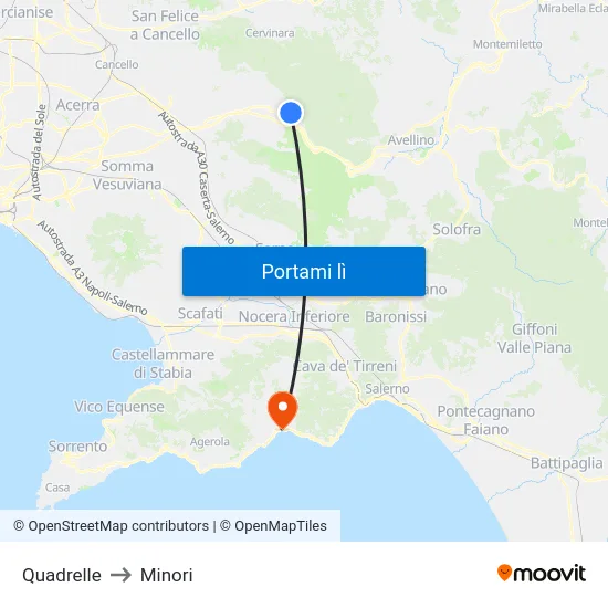 Quadrelle to Minori map
