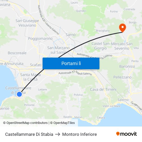 Castellammare Di Stabia to Montoro Inferiore map