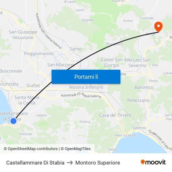 Castellammare Di Stabia to Montoro Superiore map