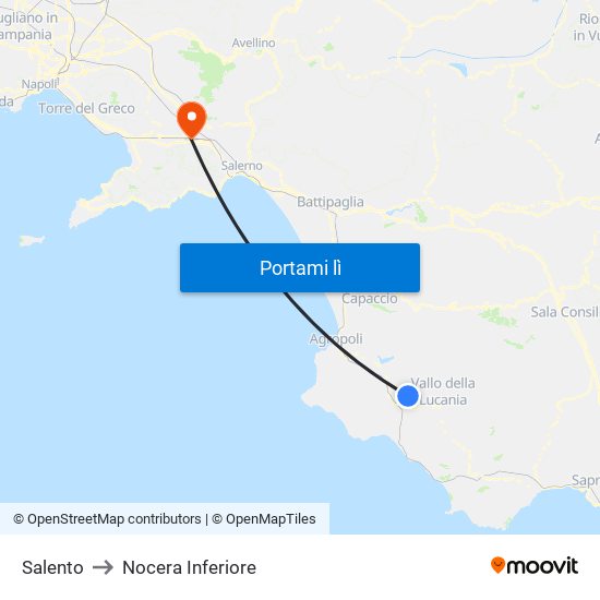 Salento to Nocera Inferiore map