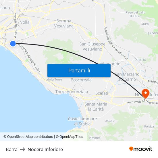 Barra to Nocera Inferiore map