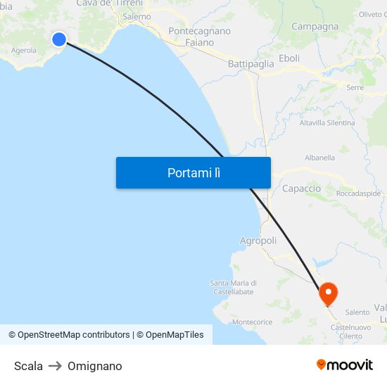 Scala to Omignano map