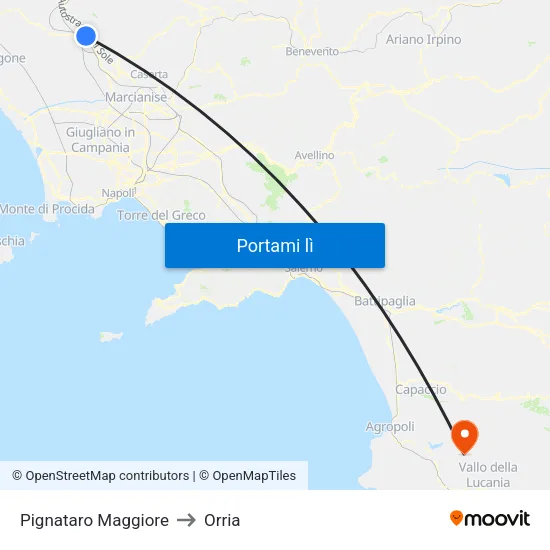 Pignataro Maggiore to Orria map
