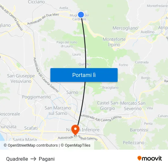 Quadrelle to Pagani map