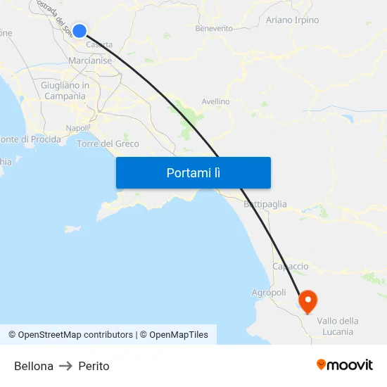 Bellona to Perito map