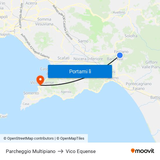 Parcheggio Multipiano to Vico Equense map