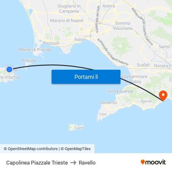 Capolinea Piazzale Trieste to Ravello map