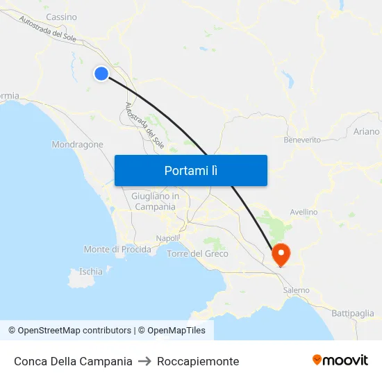 Conca Della Campania to Roccapiemonte map