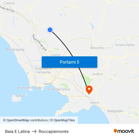 Baia E Latina to Roccapiemonte map