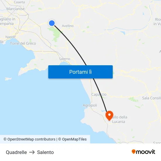Quadrelle to Salento map