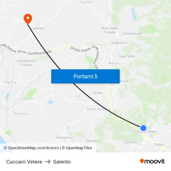 Cuccaro Vetere to Salento map