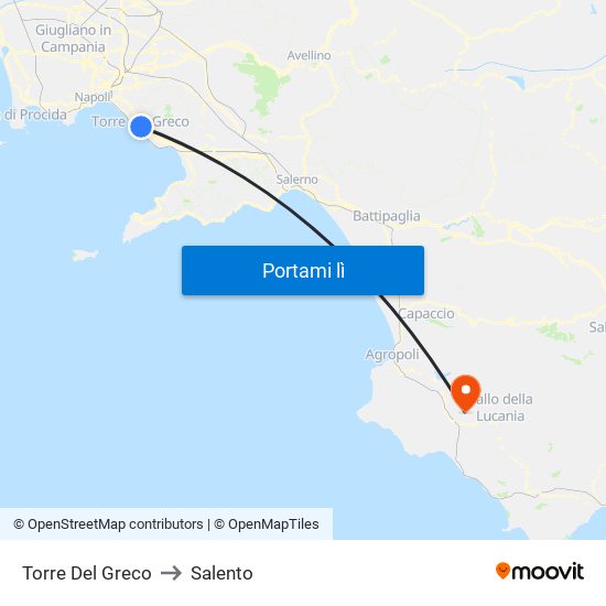 Torre Del Greco to Salento map