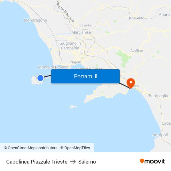 Capolinea Piazzale Trieste to Salerno map