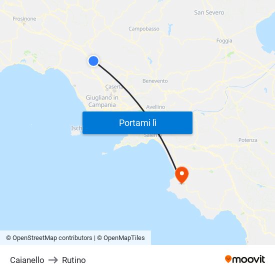 Caianello to Rutino map