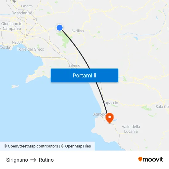Sirignano to Rutino map