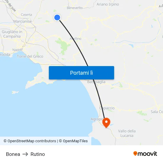 Bonea to Rutino map