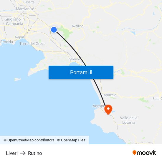 Liveri to Rutino map