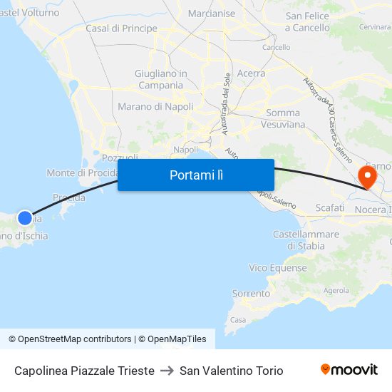 Capolinea Piazzale Trieste to San Valentino Torio map